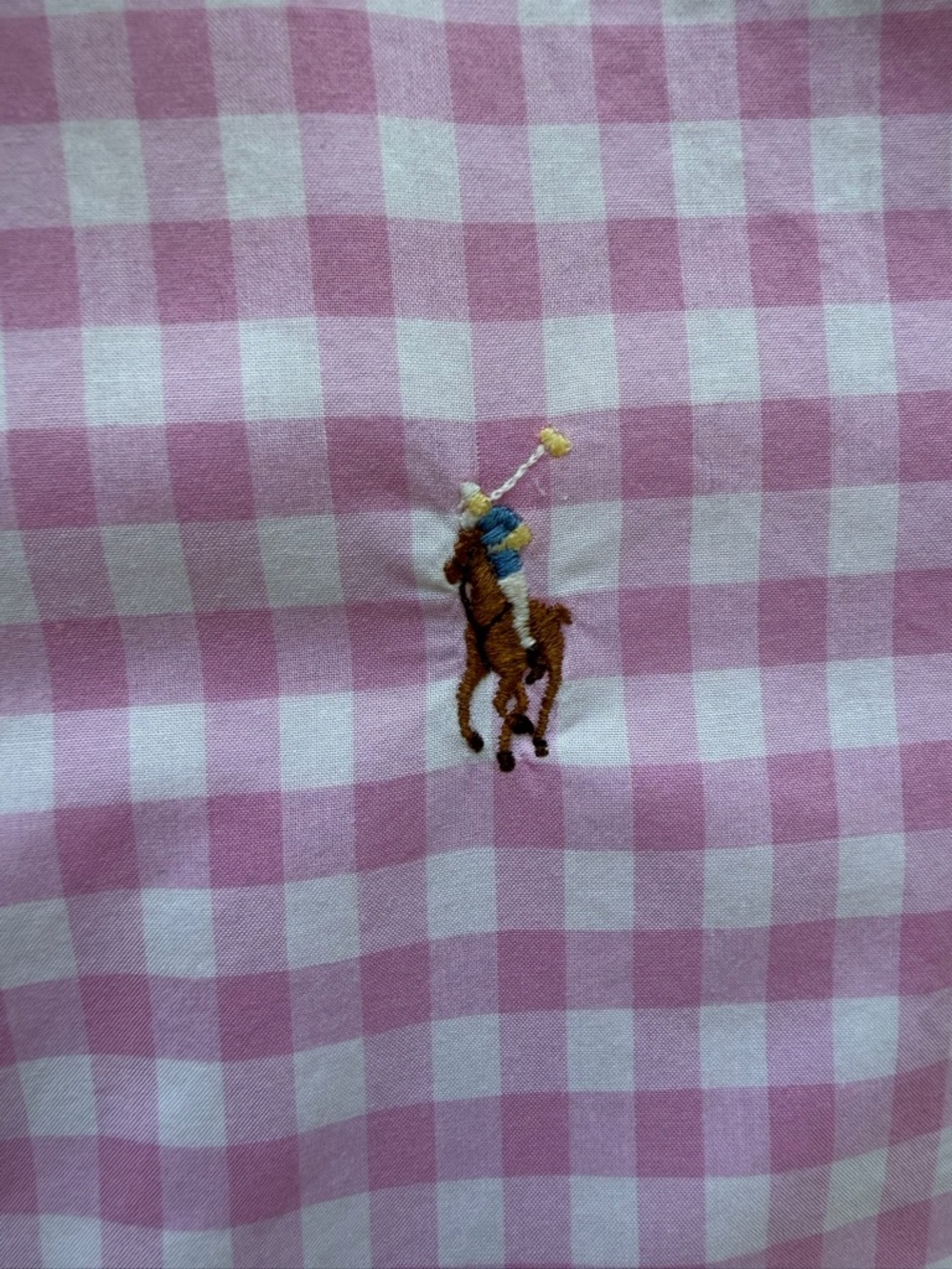Ralph Lauren Pink Gingham Button-Down Shirt - Picture 5 of 8